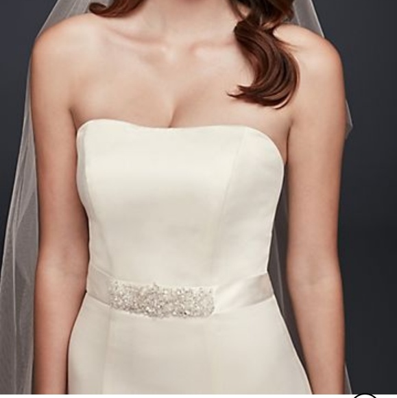 david's bridal strapless dress